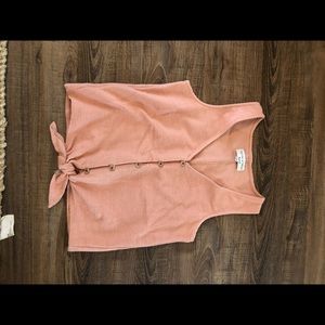 Madwell textured button up tank top